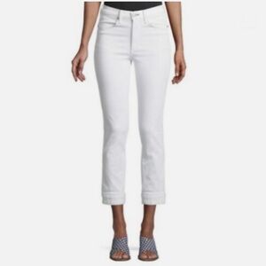Rag & Bone white cuffed cigarette pants